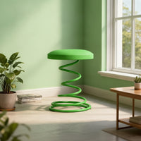 Compact Spring Stool Space-Saving Stool with Spring Base for Living Room