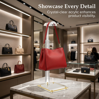 Adjustable Acrylic Handbag Display Stand Holder, Clear Purse Handbag Organizer for Retail Display, T - Image 3