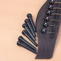 Black ABS Acoustic Guitar Bridge Pins for Fixing Strings