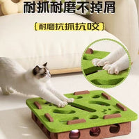 小猫咪玩具自嗨解闷神器猫咪益智迷宫掏洞毛毡盒子逗猫铃铛球批发