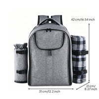 4 Person Picnic Set Backpack Two Shoulder Straps Picnic Backpack Complete Outdoor Gear for Camping