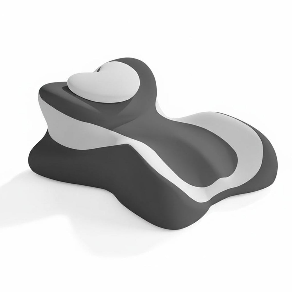 Stomach Rest Cushion Pillow Recessed Central Heart Shaped Pillow Super Gentle Rest Accessory for Stomach Sleepers