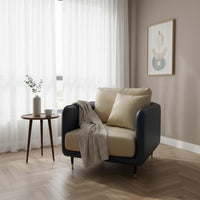 Nordic and elegance plush accent Chair Modern Minimalist Design Oversized Armchair Comfortable Indoor Seating Statement Piece for Apartment Dwellers, Interior Designers, Living Room, Bedroom, Lounge Area, perusing alcove