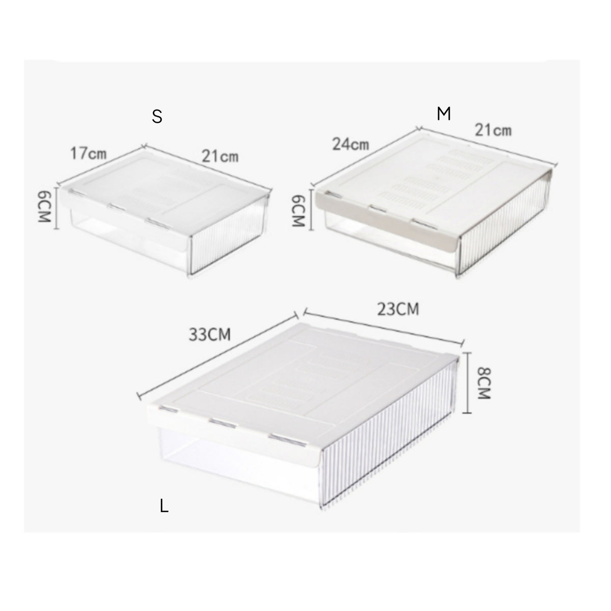 Under-Desk Drawer Box Rigid Plastic No Desk Storage Box Space Saving