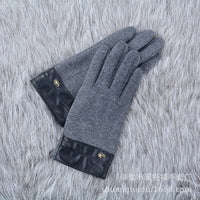 Men's Winter PU Leather Touchscreen Gloves for Outdoor Cycling and Warmth