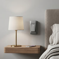 Desk Lamp and Table Lamp Inline Switch, Single Light Switch with Push Button for Desk Table, 3A-250VAC 6A-125VAC, Round Flat Double Pole Design