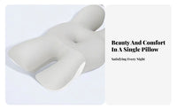 Pressure-Pressure-Relieving Face & Ear Butterfly Memory Foam Pillow Breathable Side Sleeper Pillow Skin-Friendly Material for Adults