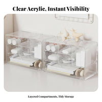 Stackable Acrylic Drawer unit particle-proofproof Stackable Acrylic Drawer Set for Bedroom
