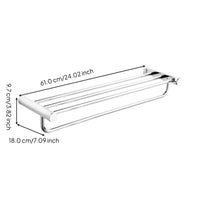 Wall Mounted Towel Rack, No-Drill, Rustproof Organizer