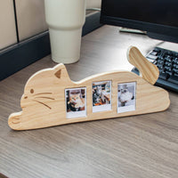 Feline Picture Frame Rotating Tail Feline Photo Frame for Office