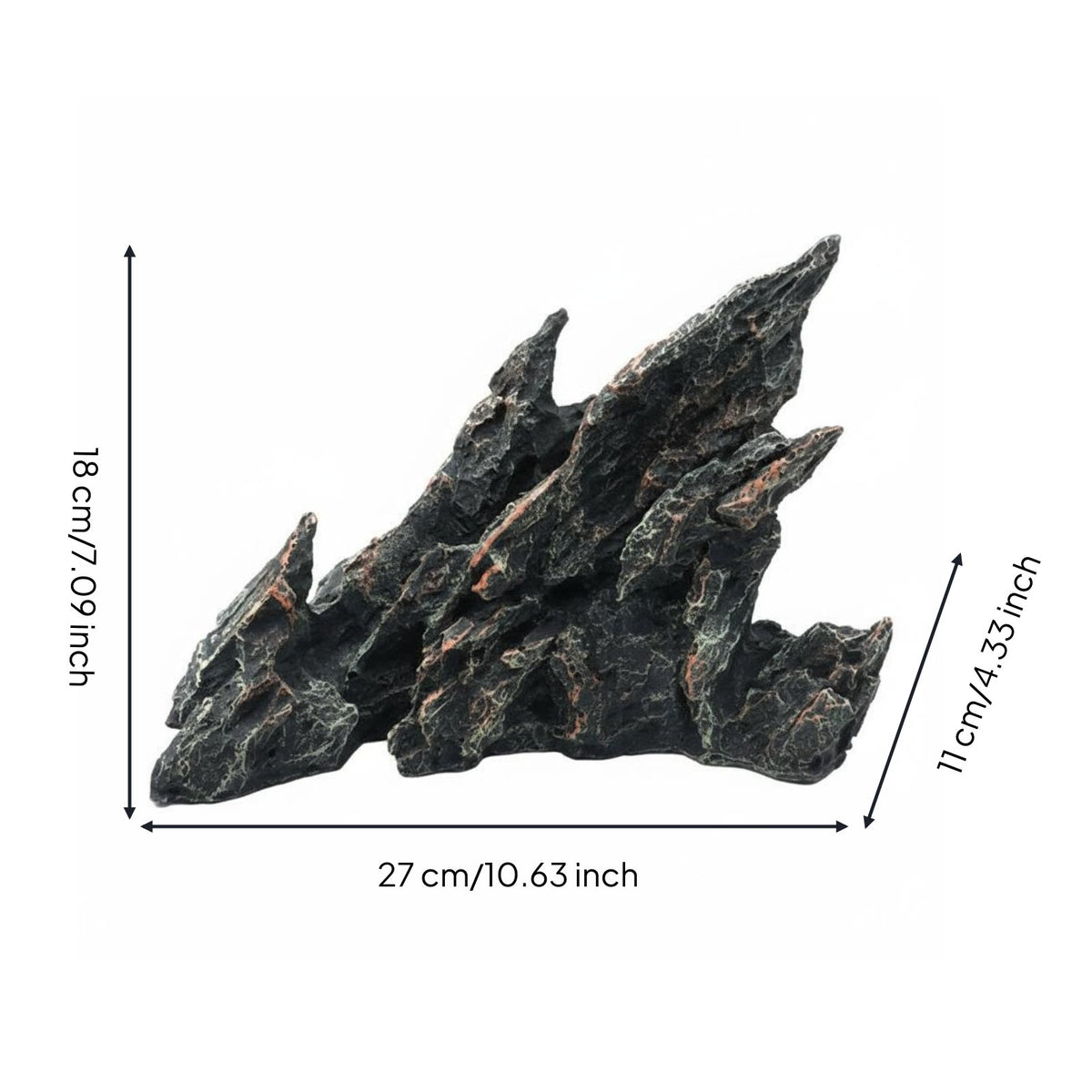 Resin Rockery Ornament Realistic Design Stream Aquarium Rockery Low Maintenance