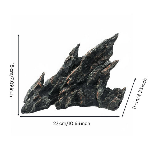 Resin Rockery Ornament Realistic Design Stream Aquarium Rockery Low Maintenance