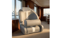 Helmsman Chair with Supportive Cushion Padded Marine Seat with High Backrest Boat Seat with Supportive Cushion All-Day Comfort