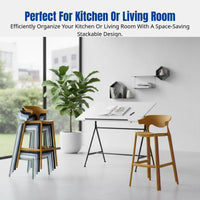 Stackable Bar Stool, Nordic Minimalist High Chair, Designer Backrest for Home