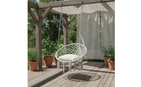 Macrame Chair Airy Lattice Home Furniture Oval Frame