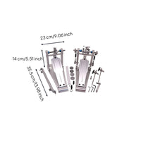 Double Bass Drum Pedal Metal Double Pedal with a Drive Shaft Shaft Stable Hardware for Drummers, Stage, Studio