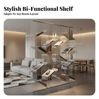 Floor-Standing Tree-Branch Book Rack Modern Design shelving unit multifunctional Use Partition Screen for Homeowners, Office Workers, Study Room, Bedroom, Reception Area