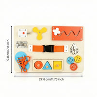 Wooden Hands-on Learning Busy Board Educational Busy Board Preschool Learning Toy Tactile for Toddlers, Preschoolers, Kids, Playroom, Home, Classroom