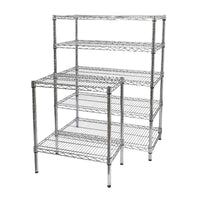 Chrome Plated Wire Shelving Unit with Wheels, Heavy Duty Multi-Layer Storage Rack for Warehouse and Industrial Use
