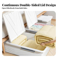 Under-Bed Rolling container slimline Rolling Storage Drawer Space-Saving Design