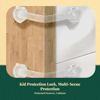 Toddler Guard Lock, Infant protected Cabinet Latch, Prevents Opening, Easy Installation, Multi-Purpose Drawer Lock
