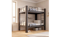 Heavy-Duty Metal Bunk Bed Sturdy Bunk Bed with Ladder Double-Layer Furniture No Box Spring Needed for Students, Teens, Dormitory