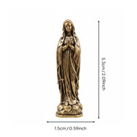 Holy Statuette Figurine Vintage Style Brass Blessed Statue Desktop Ornament for Office