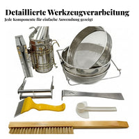 7 Pieces Beekeeping Tool Set Natural Bristles Farm Equipment Wooden Handle
