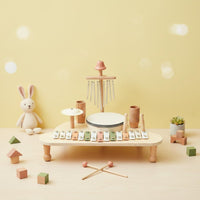 Multifunction Percussion Toy Portable Wooden Xylophone Table Early Learning