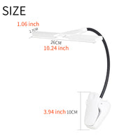 Portable Dual-Head LED Music Stand Light with Clip