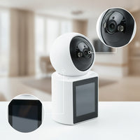 Desktop Visual Communication Device with Monitor Single-Key Visual Communication Device Camera Distant Door Phone for Families