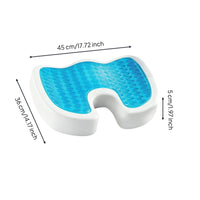 Contoured Memory Foam Seat Cushion Supportive Seat Cushion with Gel Comfortable Chair Pad Soft for Office Workers, Gamers