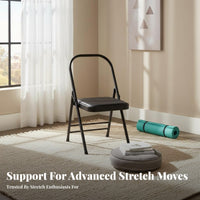 Long-Lasting Iyengar Mind-Body Practice Chair Sturdy Structure Mind-Body Practice Pose Support Chair Reinforced Foldable Exercise Stool Anti-Slip for Professionals, Beginners, Home Practice
