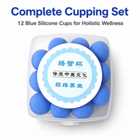 Silicone Cupping Set of 12, Vacuum Suction Massage Cups for Self Massage, Muscle Recovery & Tension Release, Flexible Home Care