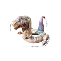 Printed Textured Pattern Dinosaur Swim Circle Raised Tail Inflatable Dinosaur Floating Seat