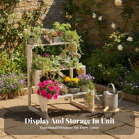 Tiered Ladder Planter Multi-Functional 3-Tier Plant Stand Weather-Resistant