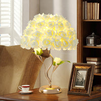 Rose Flower Table Lamp Floral Rose Flower Lamp Warm Light Decorative for Bedroom, Bedside