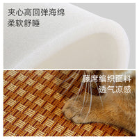 猫窝凉席垫子沙发睡垫狗窝地垫夏季家用猫咪凉垫宠物冰垫不占地