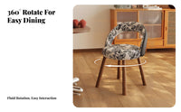 360-Degree rotate Seat Modern aesthetic Upholstered rotate Armchair Padded padding