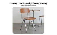 Industrial Schoolhouse Seat Long-Lasting Dining Chair Armless Design