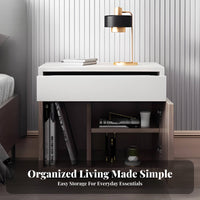 Nightstand with Drawers space-saving Size Single-Drawer End Table for Small Spaces