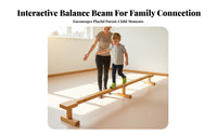 & Formaldehyde-Safe Wooden Balance Beam Long-Lasting Thickened Design Kids Balance Beam Natural Timber Wood Single Board Bridge Polished Polished Surface for Children, Preschoolers, Toddlers, Kindergarten, Playroom