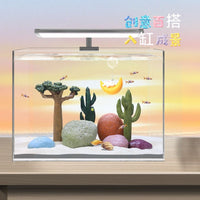 仿真仙人掌鱼缸造景盆景水草摆件水族箱沙漠微景观卡通装饰品