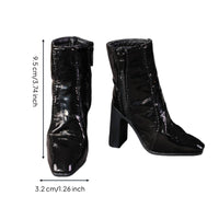 High-Heel Ankle Boots Slim Fitted Shaft BJD Doll Boots Handmade