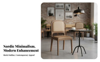 Upholstered Backrest Chair Nordic and Aesthetic Dining Seat Minimalist Design Easy to Clean for Restaurant Owners, Residents
