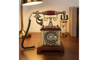 Vintage Rotary Telephone Ornate Detailing Corded Rotary Phone Antique Telephone Gold Tone Vintage Desk Phone Coiled Cord