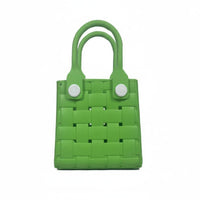 EVA Basket Bag Waterproof Plastic Woven Handbag Lightweight for Commuting, Beach