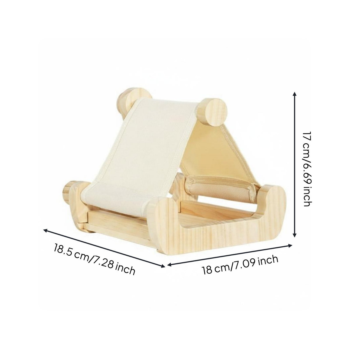 doubleUse Bird Nest Feeder Aesthetic Wooden Bird Hammock and Boredom Wooden Perch for Parrots, Small Birds, Garden