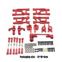 Front Rear Swing Arm Tie Rod Set Lightweight Shock Absorption Arm Steering Joint Kit Crash Resistant Aluminum Alloy RC Car Modification Parts