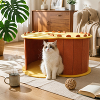 Oval Pet Bed Matte accessibleFront Pet Nook Pet Furniture Portable Warm